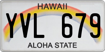 HI license plate YVL679