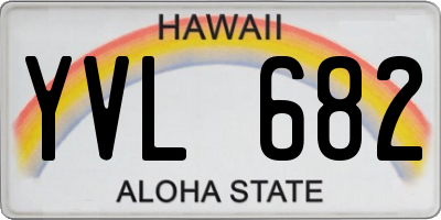 HI license plate YVL682