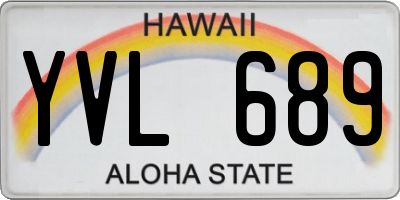 HI license plate YVL689