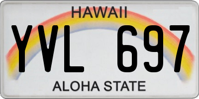 HI license plate YVL697