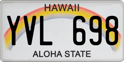 HI license plate YVL698