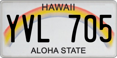 HI license plate YVL705