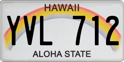 HI license plate YVL712