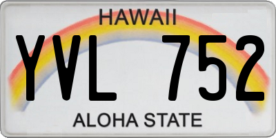 HI license plate YVL752