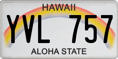 HI license plate YVL757
