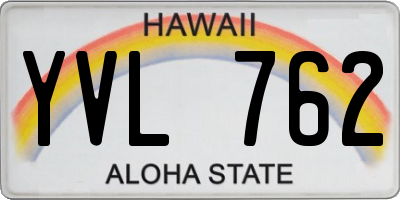 HI license plate YVL762