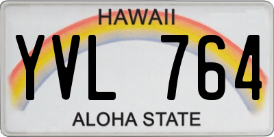 HI license plate YVL764