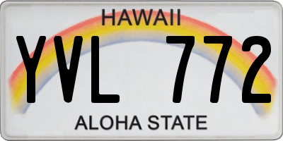 HI license plate YVL772