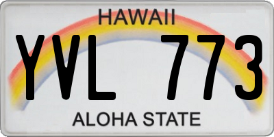 HI license plate YVL773