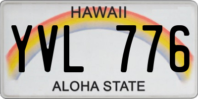 HI license plate YVL776