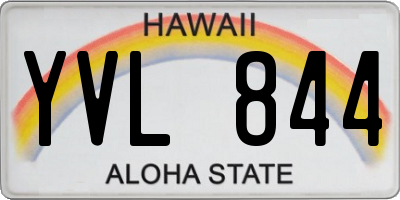 HI license plate YVL844