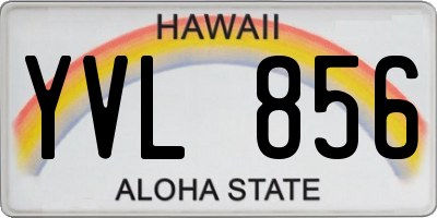HI license plate YVL856
