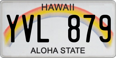 HI license plate YVL879