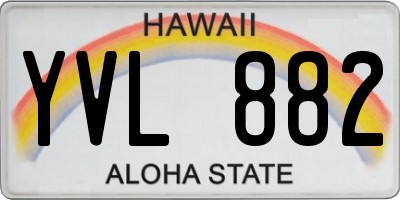 HI license plate YVL882