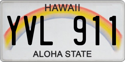 HI license plate YVL911