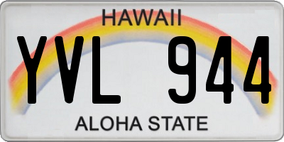 HI license plate YVL944