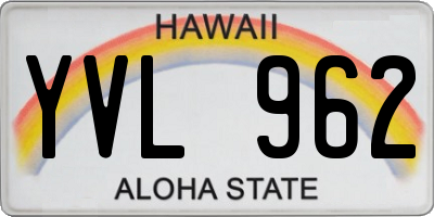 HI license plate YVL962