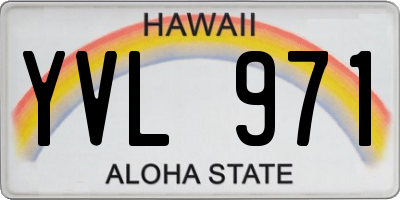 HI license plate YVL971