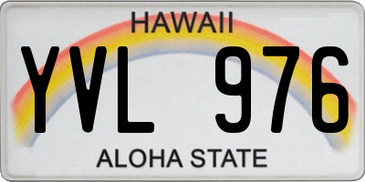 HI license plate YVL976