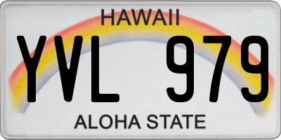 HI license plate YVL979
