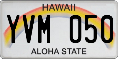 HI license plate YVM050
