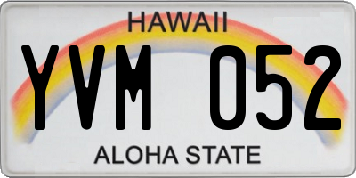 HI license plate YVM052