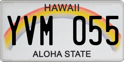 HI license plate YVM055