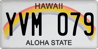 HI license plate YVM079