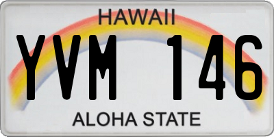 HI license plate YVM146