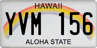 HI license plate YVM156