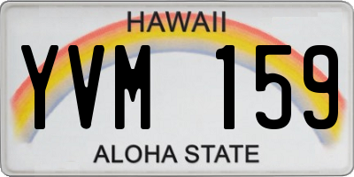HI license plate YVM159