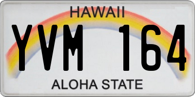 HI license plate YVM164