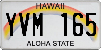HI license plate YVM165