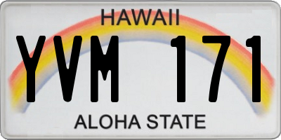 HI license plate YVM171