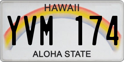 HI license plate YVM174
