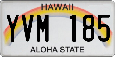 HI license plate YVM185