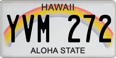 HI license plate YVM272