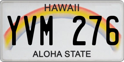 HI license plate YVM276