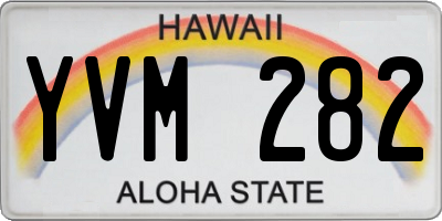 HI license plate YVM282