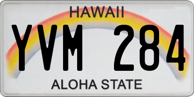 HI license plate YVM284