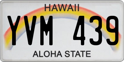 HI license plate YVM439