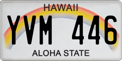 HI license plate YVM446