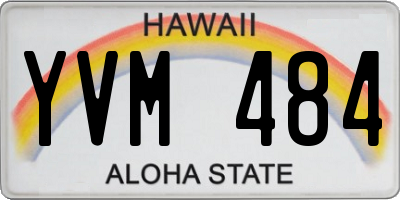HI license plate YVM484