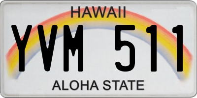 HI license plate YVM511