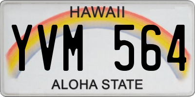 HI license plate YVM564