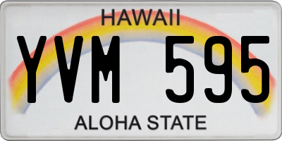 HI license plate YVM595