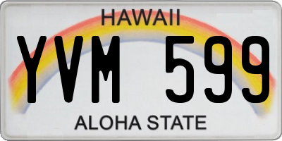 HI license plate YVM599