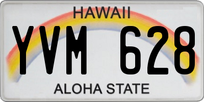 HI license plate YVM628