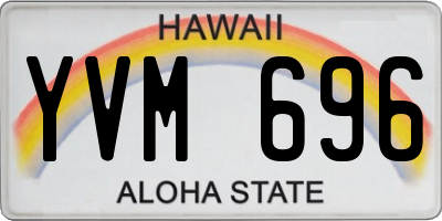 HI license plate YVM696
