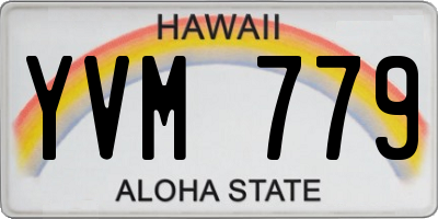 HI license plate YVM779